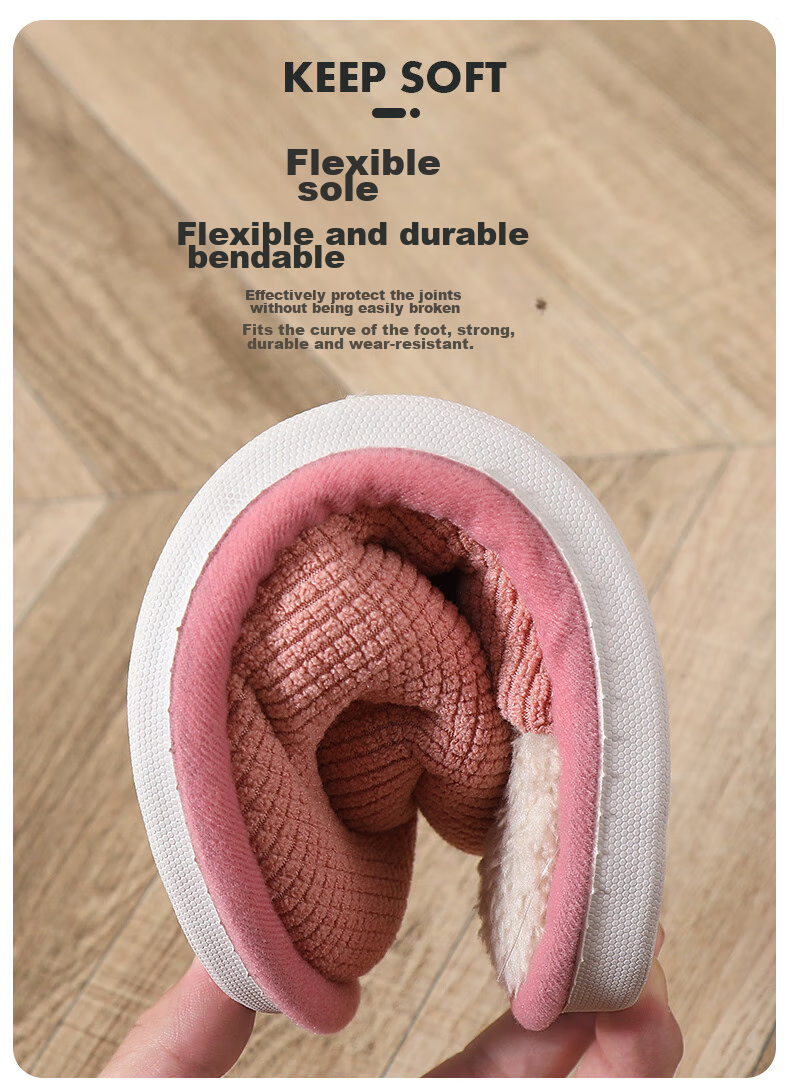 CARTELO Cotton Slippers for Women, Winter Indoor Floor Slippers, Warm Furry Postpartum Shoes for Women, 0625A 10