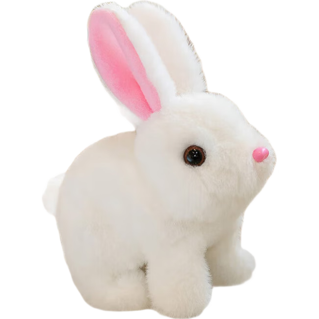 WELTSTON Plush Doll, Dancing Stuffed Animal Toy, Gift for Girls And Friends, Birthday Present, Electric Pet White Rabbit
