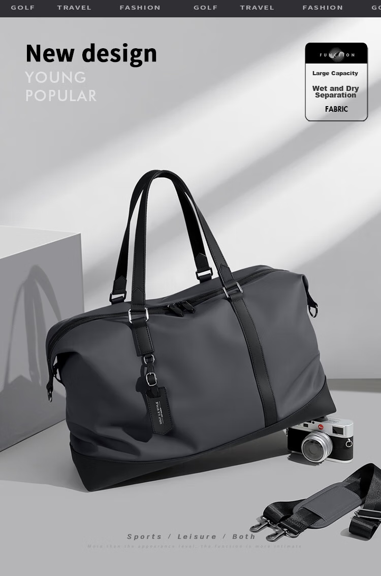 GOLF Large Capacity Travel Bag, Casual Sports Fitness Bag, Men's Handheld And Shoulder Luggage Bag, Short-Trip Business Trip Bag, Travel Bag 1