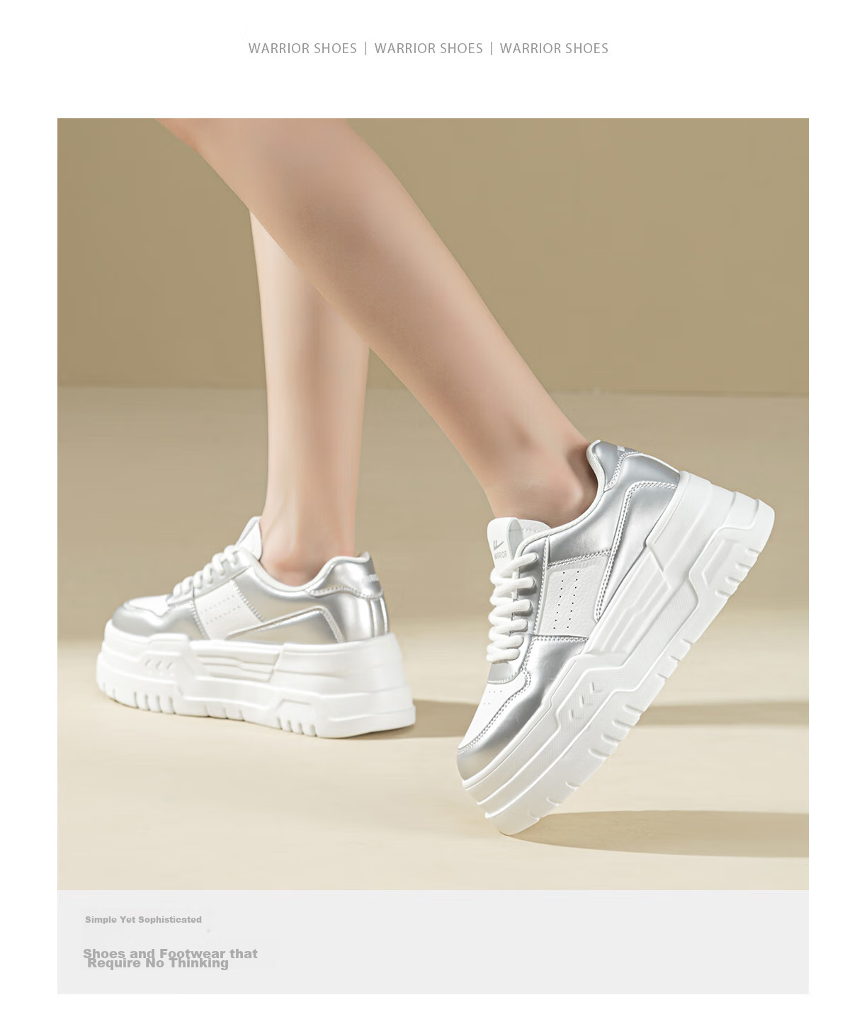 Huili White Sneakers for Women, Fashionable Versatile Canvas Shoes, Student Platform Heightening Lightweight Casual Soft-Soled Shoes for Women, Silver White, Size 40 15