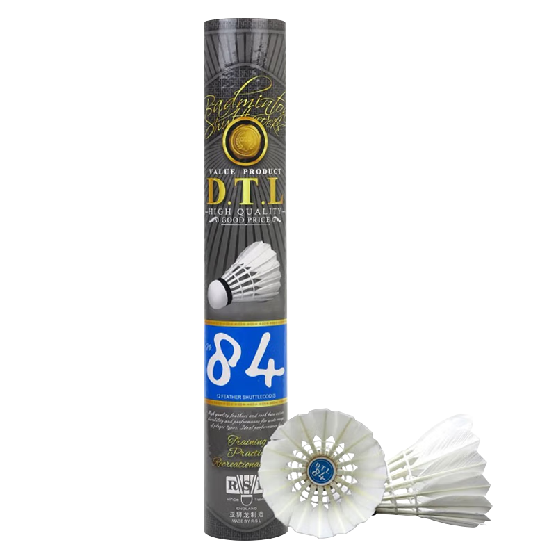 RSL Badminton Training Practice Shuttlecocks DTL-84, 12 Pieces Per Tube