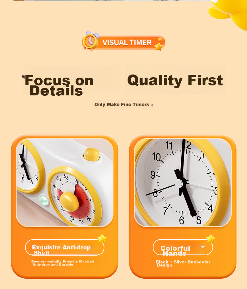 QT-TIMER Visual Timer Alarm Clock, 2026 New Model for Students, Wake-Up Aid, Electronic Clock, Self-Discipline Countdown Timer, Time Management Tool, Birthday Gift for Boys And Girls 22