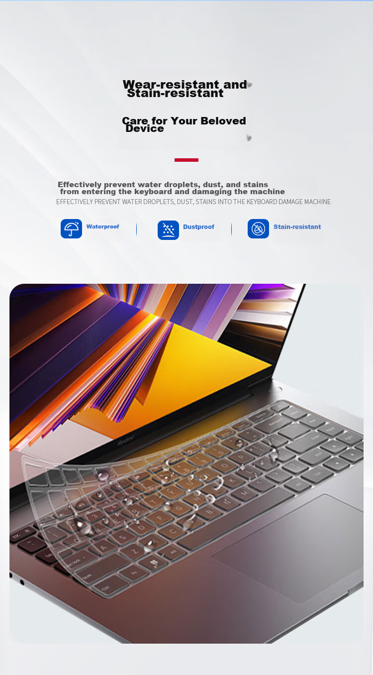 JPLAYER Keyboard Protector for Xiaomi Book Pro15|Redmi Book Pro15 2021 Laptop, High Transparency Ultra-Thin Invisible Film, Waterproof And Dustproof 4