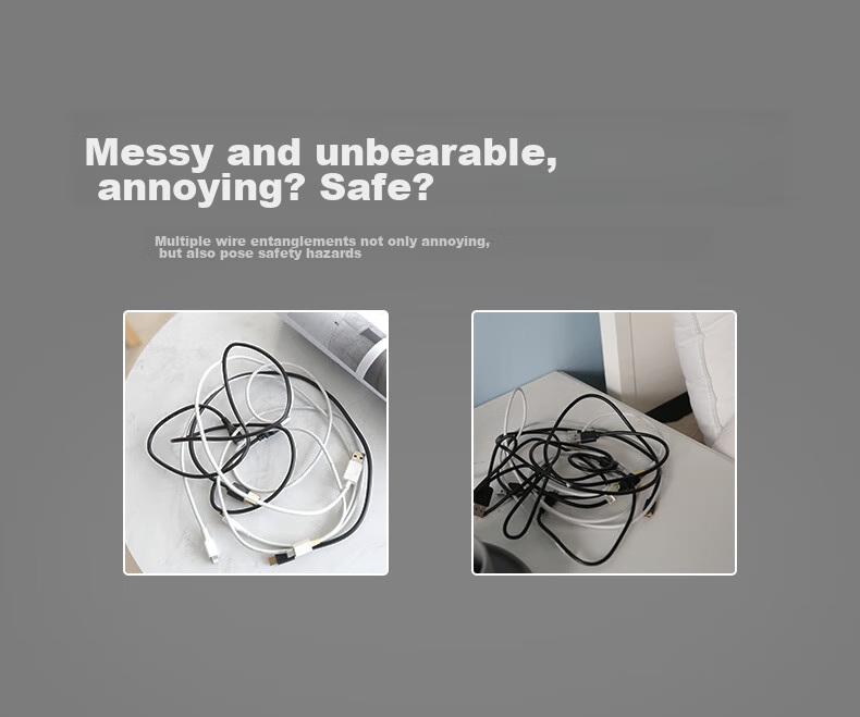 UGREEN Desktop Cable Organizer, Power Cord Clip And Cable Wrap, Wire Management And Cable Tidy Clip, Cable Tie And Organizer, 4 Clips White 2-Pack 3