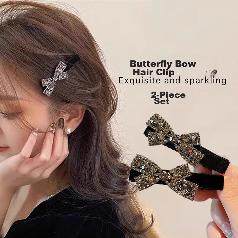 CHIMERA 2 Butterfly Hair Clips for Women, Side Bangs Clips, Top Clips, Hairpins, Hair Accessories, Birthday Gifts for Girls