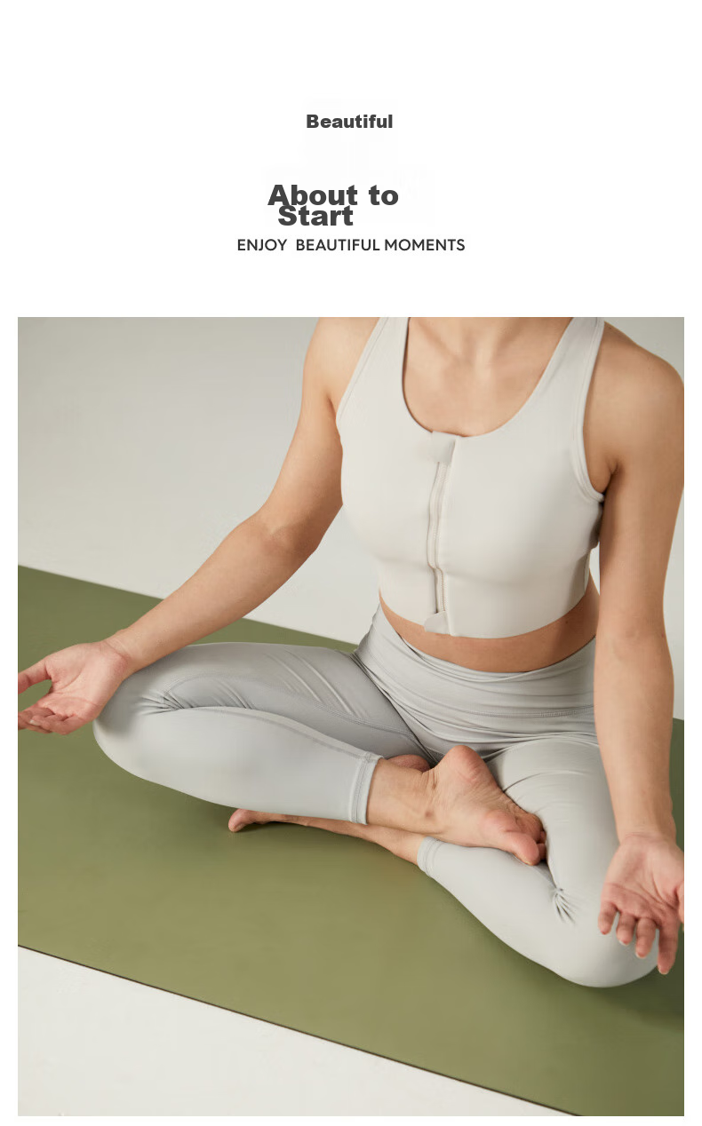 Hata Natural Rubber Non-Slip Yoga Mat, Thickened And Widened for Beginners, Soundproof, Shock-Absorbing, Fitness Mat, Eco-Friendly Home Exercise Mat 1