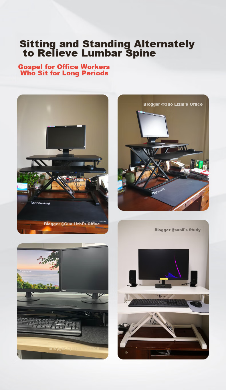Brateck Beihu Height Adjustable Desk, Computer Desk, Standing Desk Converter, Office Workstation, Desktop Writing Desk, Standing Height Adjustable Stand for Monitor And Laptop, Flagship Black Model 18