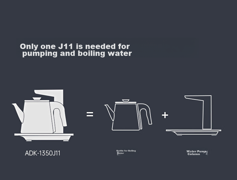 AUCMA Automatic Water-Boiling Electric Kettle, Tea Maker, Electric Tea Stove, Kung Fu Tea Set, Tea Table All-In Machine, Tea Brewing, Double-Layer Insulation, Anti-Scalding, 304 Stainless Steel Water Boiler, 0.8L Electric Kettle J11 6