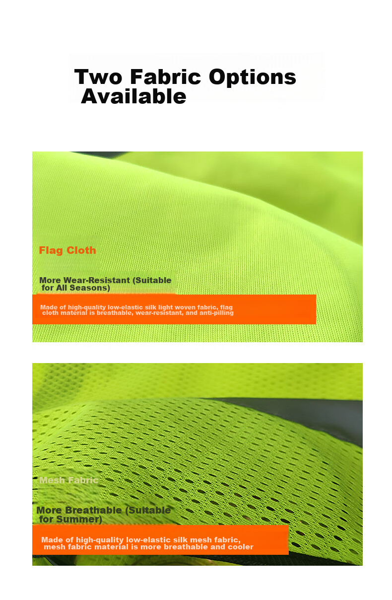 MAINUOQI Reflective Vest, High-Visibility Multi-Pocket Construction Engineering Reflective Clothing, Sanitation Worker Vest, Safety Traffic Warning Uniform [Jingpei Logistics] Multi-Pocket Fluorescent Yellow 10