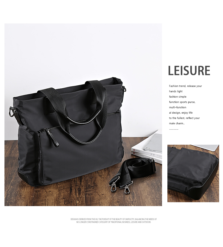 Pabojoe Men's Handbag, Business Briefcase, Large Capacity Laptop Bag, Document Bag, Shoulder Crossbody Bag 3