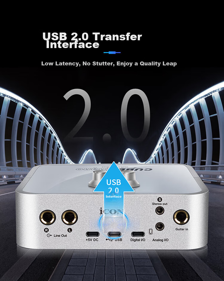 Aiken ICON 2nano External Sound Card Live Streaming Device, Streamer Live Singing Shouting Microphone, Mobile Phone Computer Professional Recording Karaoke Singing Sound Card Equipment ICON Single Sound Card 7