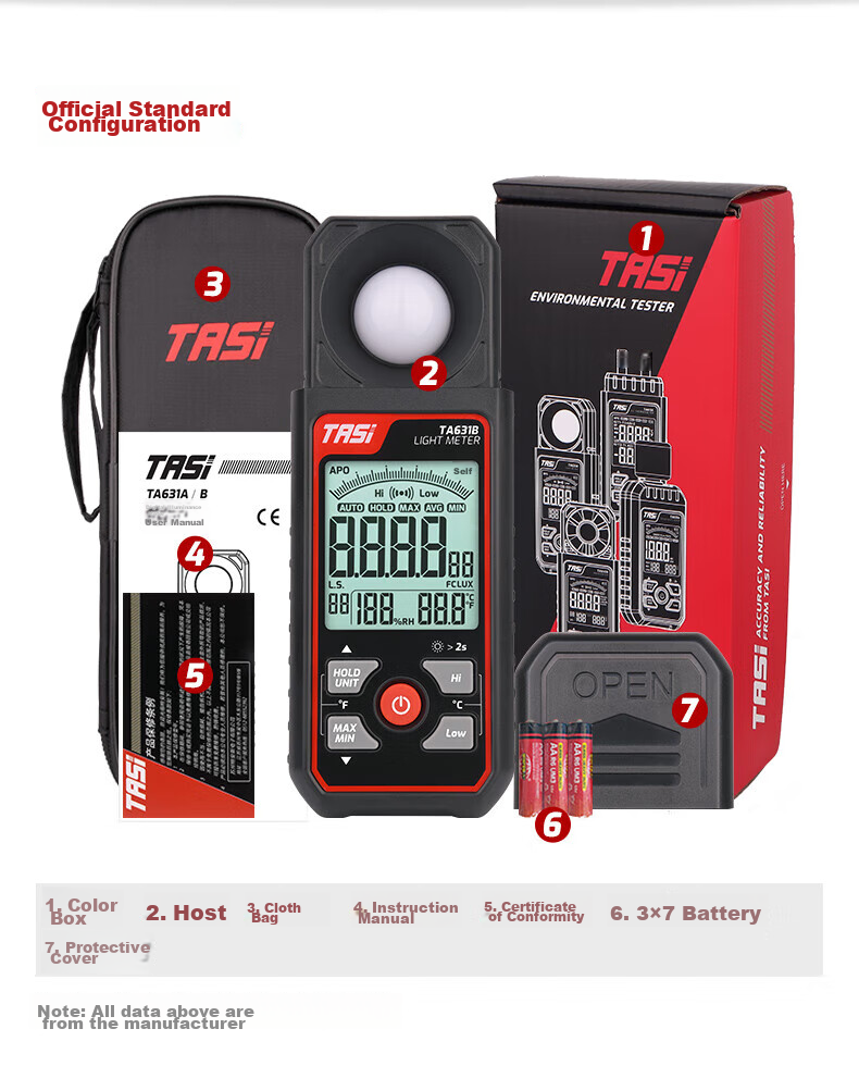 Teansi Illuminance Meter, Photometric Instrument, High-Precision Luminous Flux Tester, Brightness Meter, Photometric Measuring Instrument TA631B 13