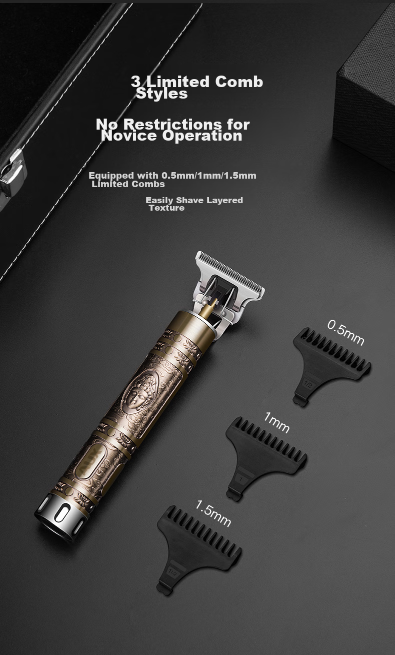 AUX Hair Clipper, Electric Trimmer for Adults, Shaving And Styling Tool, Carving Electric Push Cutter, Hairline Trimmer, Head Shaver, Bald Head Gadget, Hairdressing Device 9
