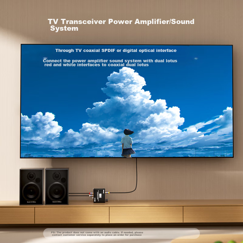 BIAZE HiFi Аудио конвертер, коаксиальный в оптический SPDIF в RCA, 3.5 мм AUX, для Xiaomi TV, усилителя, колонок, саундбара, ЦАП