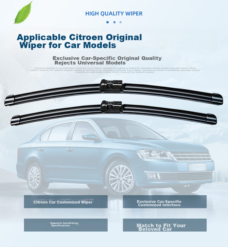 Aoye Windshield Wipers Suitable for Citroen C5 (2010-2019 Models), Frameless Design, Original Size Front Wipers, 1 Pair, 28+22 Inches 4