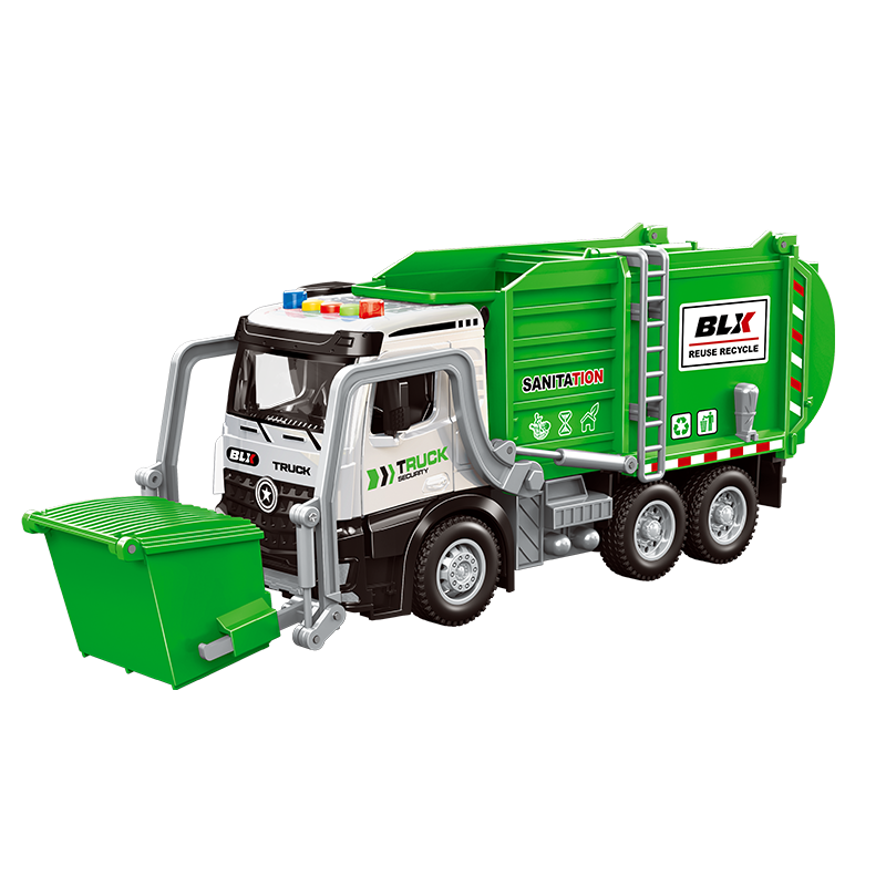 BAOLE STAR TOYS Children's Toy for Boys Aged 3-6, Birthday Gift, Early Education, Large-Sized Car with Opening Doors, Construction Vehicle, Sanitation Truck Model