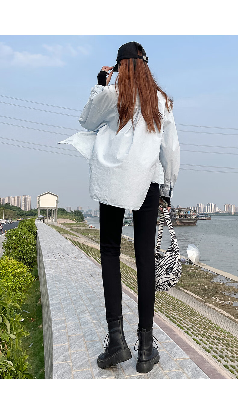 Jeanswest High Waist Women's Jeans 2026 Spring Summer Lightweight Silky Slim Wide Leg Long Pants Denim Blue S 14