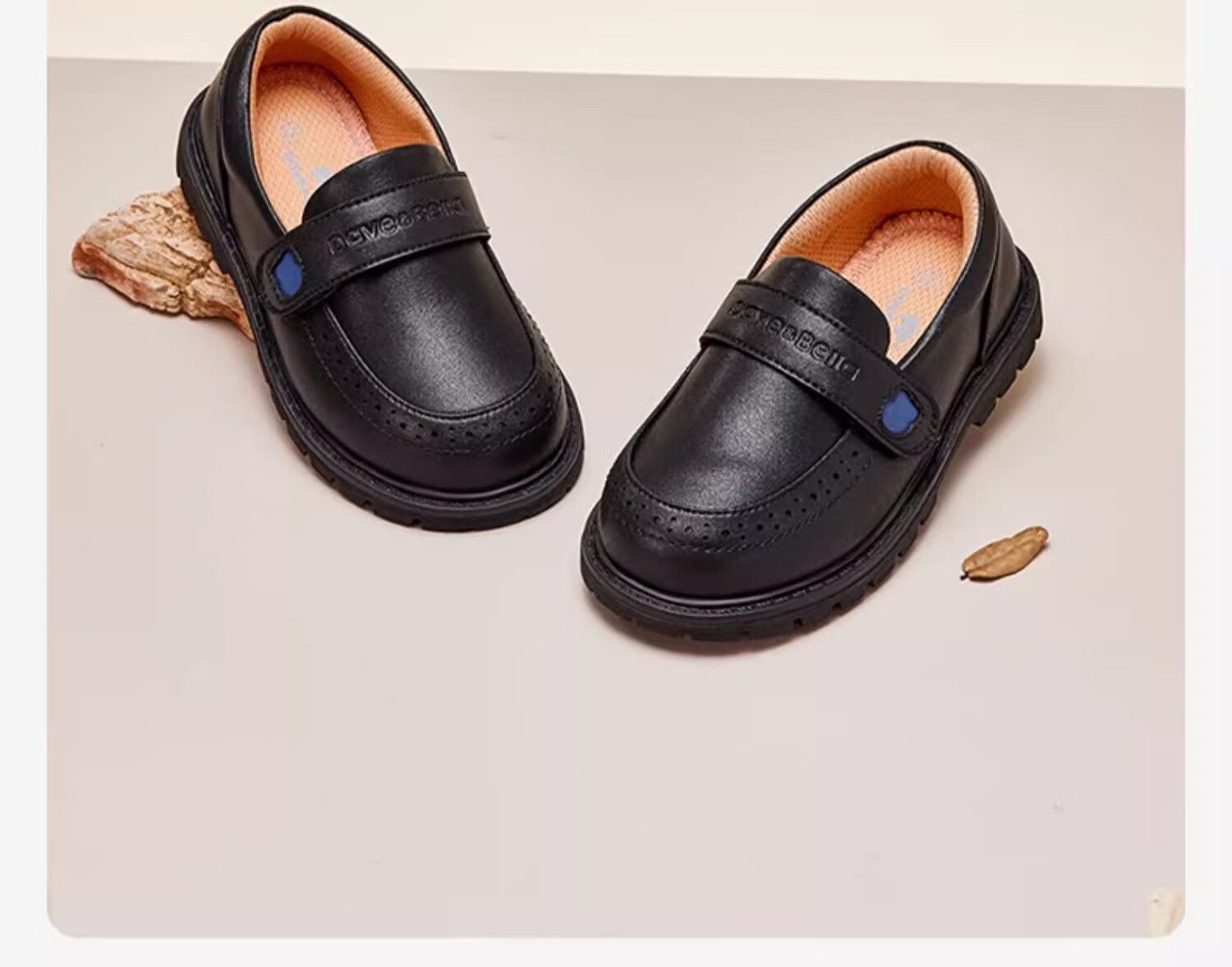 DAVE & BELLA [Celebrity Style] Children's Leather Shoes, Boys' Black Dress Shoes, Performance Shoes for Girls, Spring And Autumn Footwear 13