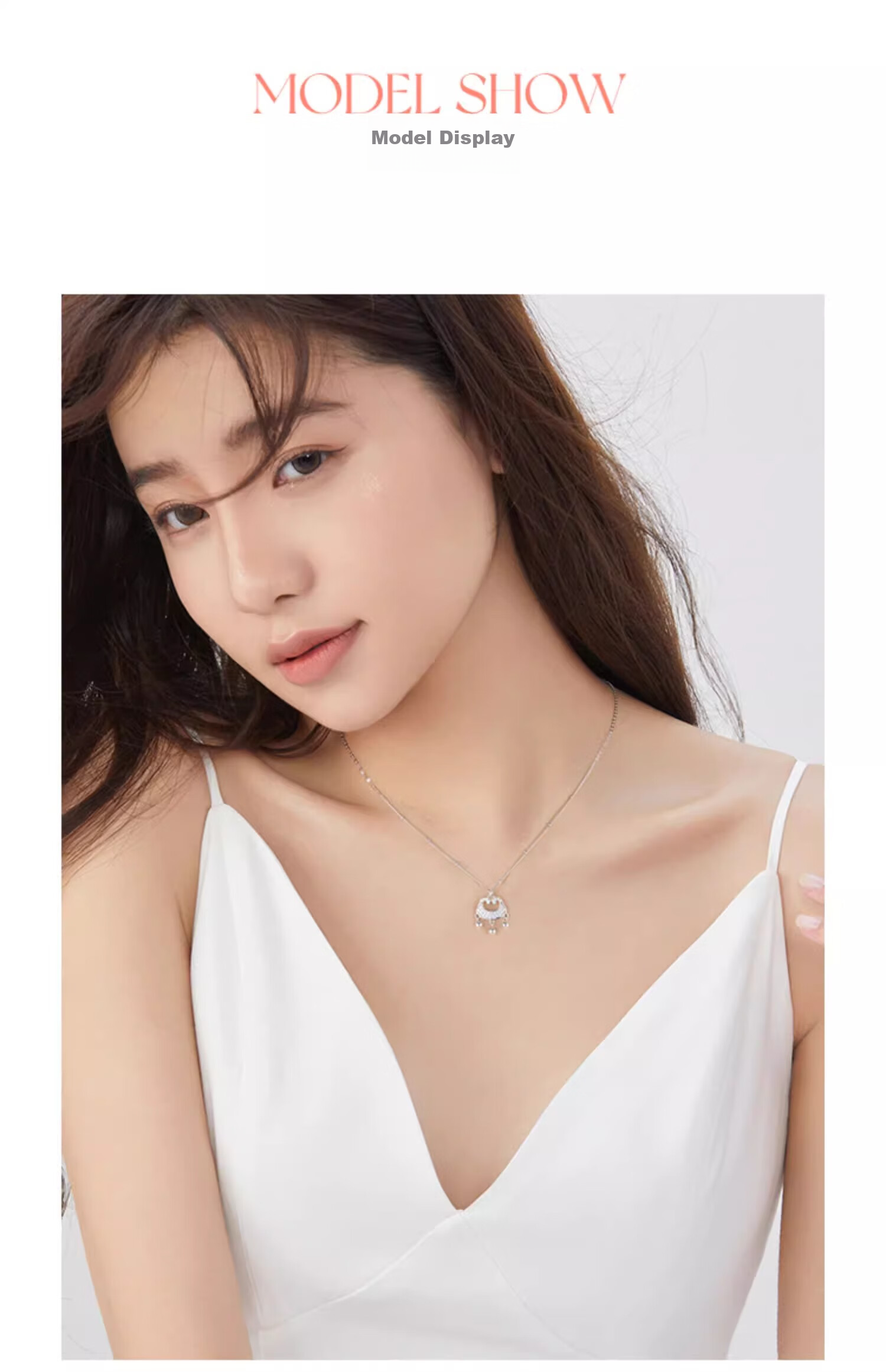 Fanci Peace Lock Necklace for Women, Silver Lock Pendant, Chinese Style Light Luxury High-End Birthday Gift for Girlfriend 10