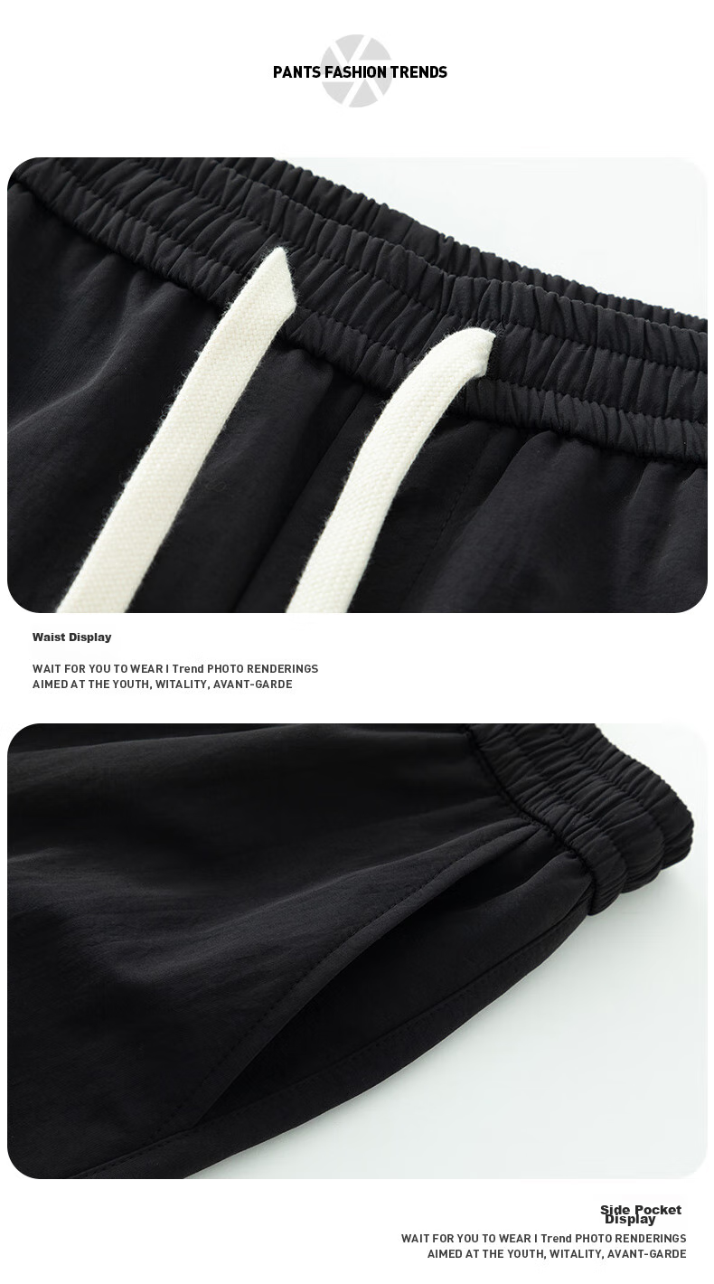 Dingfengbaoluo American-Style Cargo Casual Pants for Men, Spring And Summer Trendy Versatile Loose Paratrooper Tactical Trousers, DDF32 Black M 21