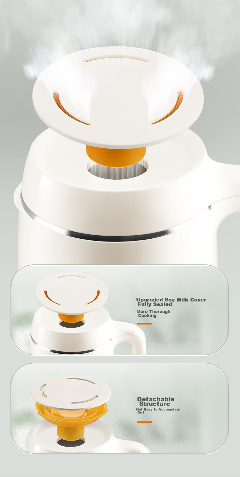 SUPOR Soy Milk Maker, 1.2L Large Capacity, Fully Automatic, No Cooking Or Filtering Required, Multifunctional, 12-Hour Reservation, for 3-4 People, Home Juicer, DJ12B-P33E 3