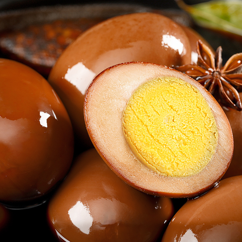 华味亨五香味卤蛋360g 12枚/盒休闲零食泡面搭档卤味卤鸡蛋早餐量贩装