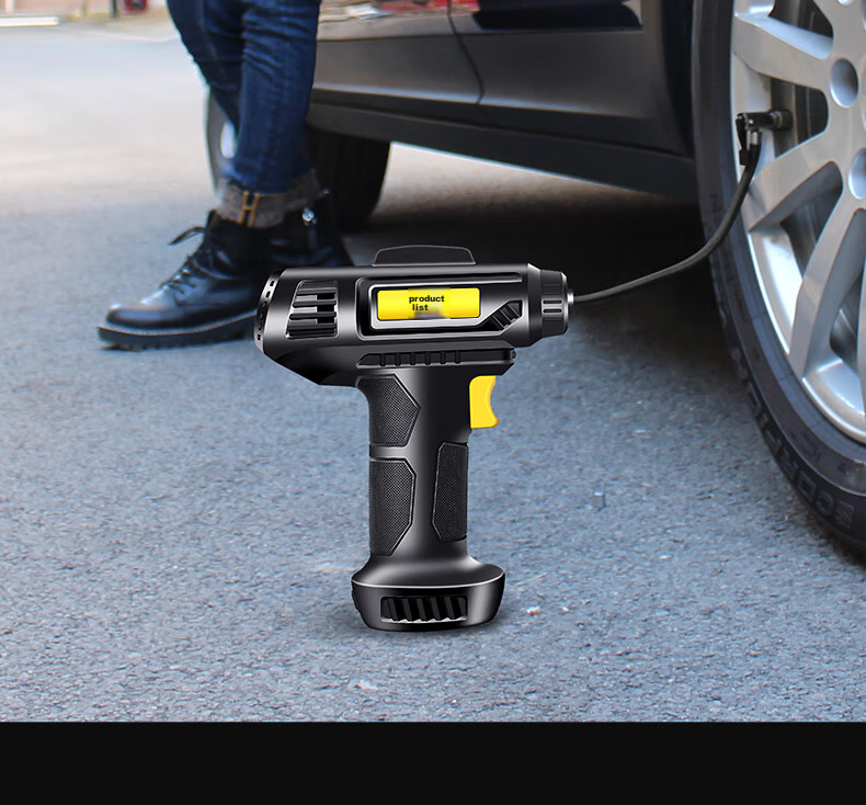 Jumu Car Air Pump, Electric Tire Inflator for Vehicles, Can Measure Tire Pressure, Air Compressor with Pressure Gauge for Sedans 7