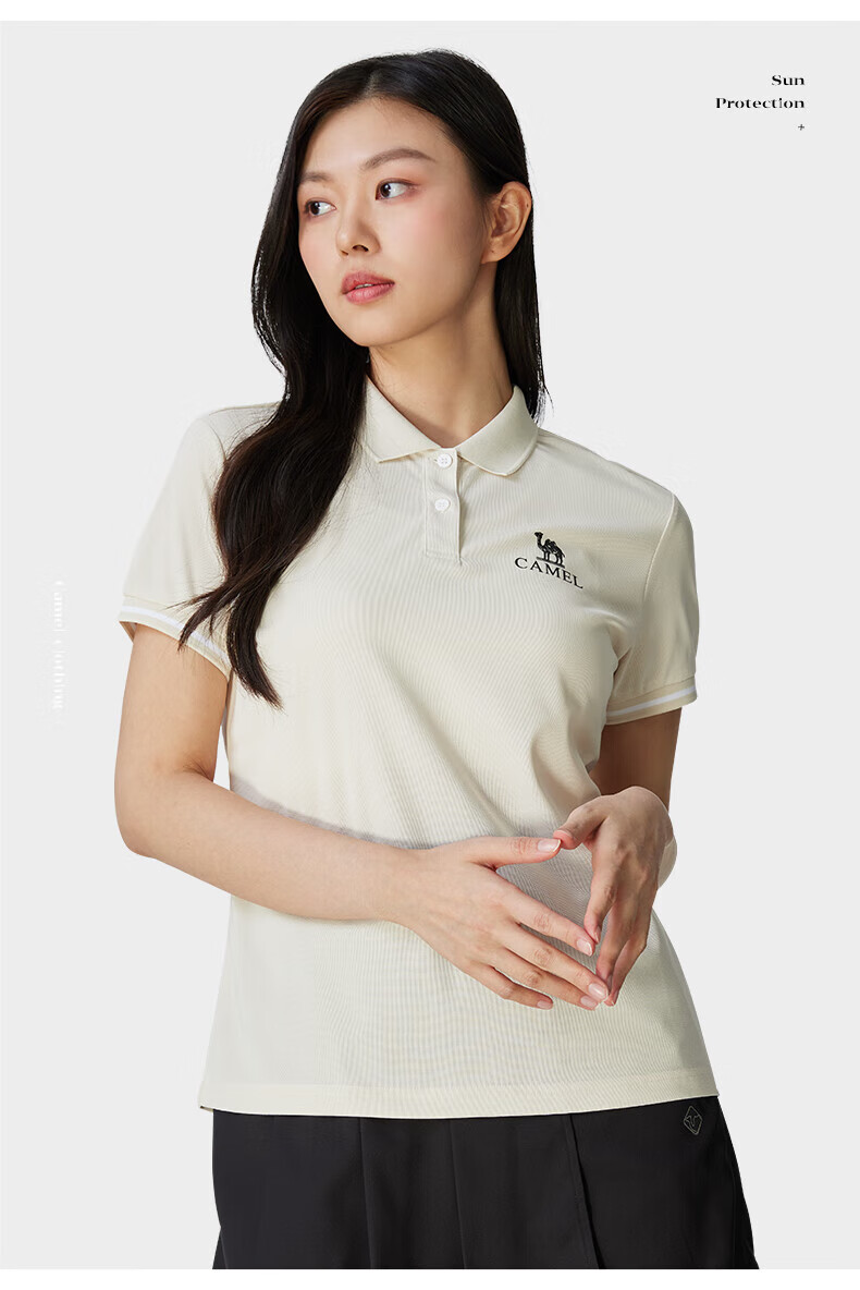 CAMEL Polo Shirt Men's Quick-Dry Sweat-Absorbing Antibacterial Wrinkle-Resistant Non-Iron Breathable Sun Protection T-Shirt A15BZ15012J 9