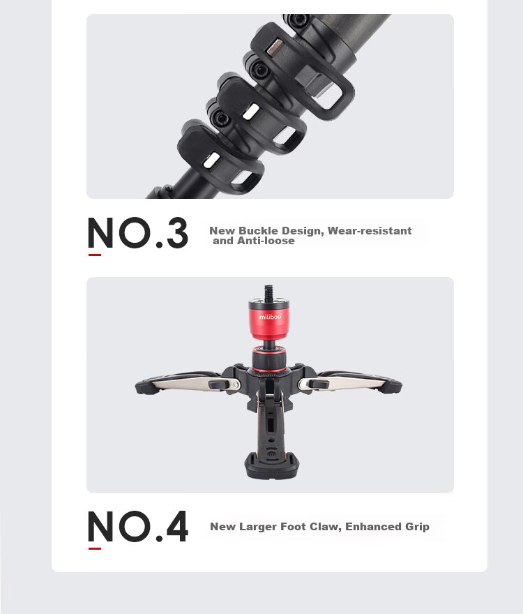 Milibo MTT705BS Third-Generation Monopod Carbon Fiber Tripod for DSLR Cameras, Professional Photography And DV Shooting with Hydraulic Head Kit 5