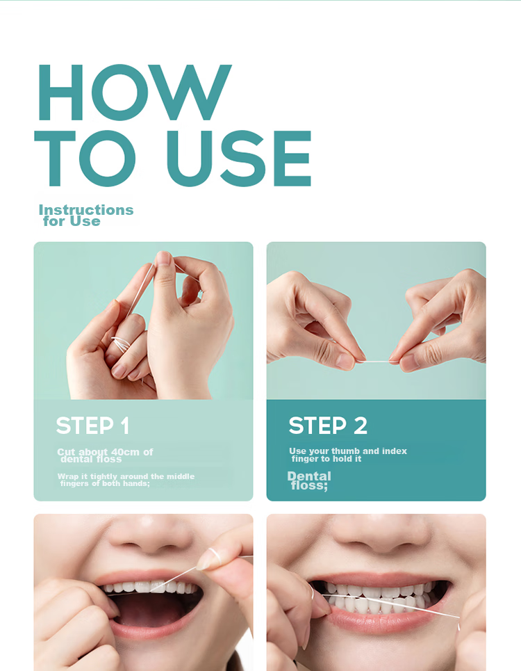 Meyarn Micro-Wax Dental Floss Roll 50m, Orthodontic Floss Roll, Ultra-Thin Portable Flat Dental Picks, Cleans Between Teeth, Gentle on Gums, Portable 10