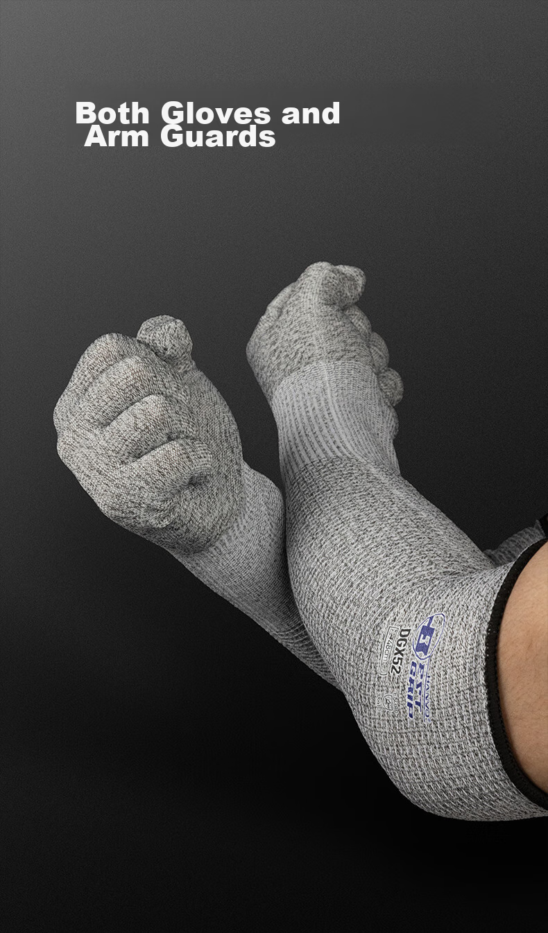 Henghui Level D Cut-Resistant Arm Guard Gloves, 48cm Extended Integrated Anti-Cutting And Anti-Chopping Sleeve Protector, DGX52 8