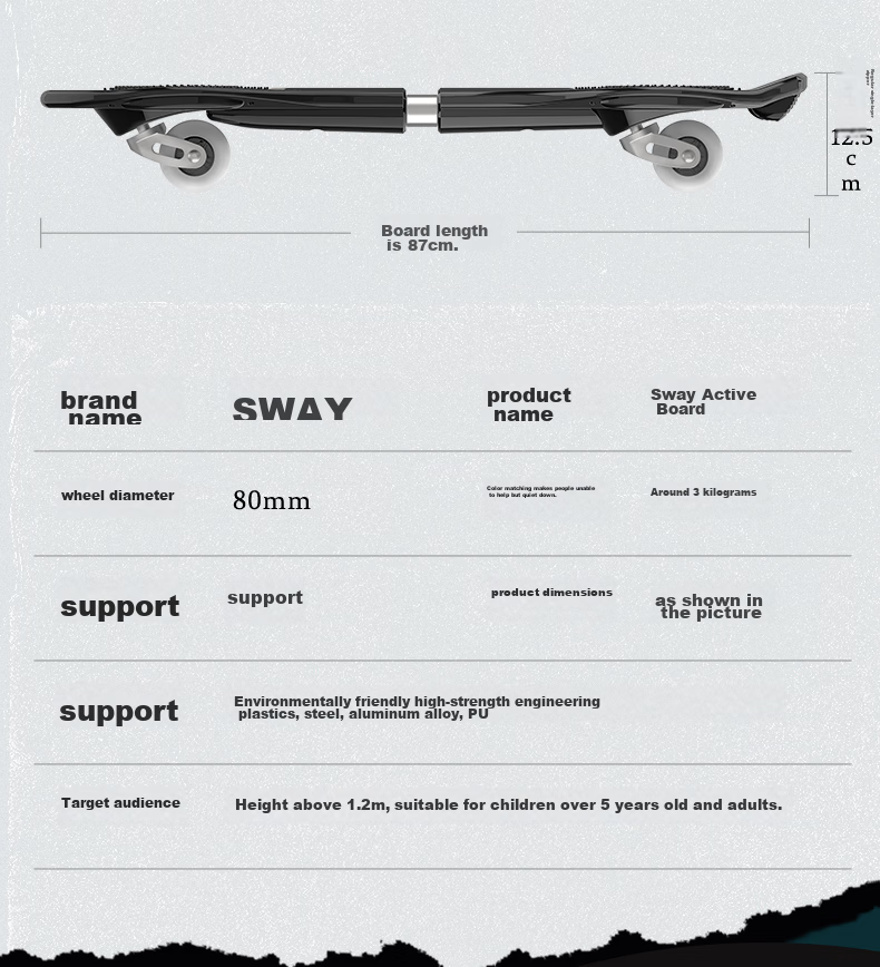 SWAY Premium Version Two-Wheel Scooter for Beginners, Active Board, Children's Dragon Board, Snake Board for Adults, Two-Wheel Flashing Snake Board M3 30