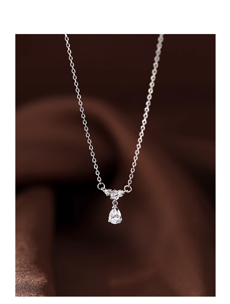 Dijing 999 Pure Silver Necklace for Women Birthday Gift Girlfriend Pendant Clavicle Chain Elegant Minimalist Jewelry 2