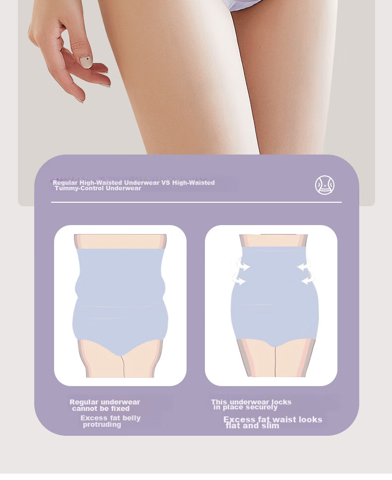 Bejirong Women's High-Waist Tummy Control Seamless Shapewear Panties Postpartum Waist Slimming Underwear for Wedding Dress 5