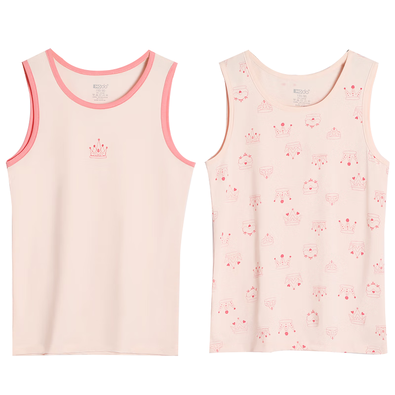 Hodohome Children's Tank Top for Girls, Summer A-Class Pure Cotton Thin Camisole, Cute Undershirt for Baby Girls, 802 160