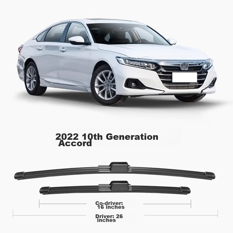 Paisu 2018-2022 Honda Accord 10th Generation Wiper Blades, Original Factory Equipment for 10th Generation Accord, Quiet Wiper Blades for 2021 Model