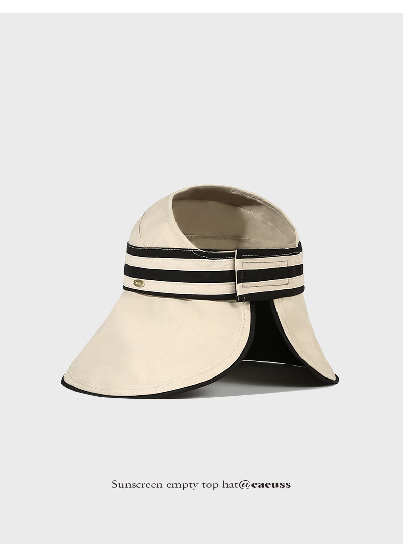 CACUSS Large Brim Open Top Outdoor UV Protection Sun Hat Summer Sports Hat for Men and Women Black 10