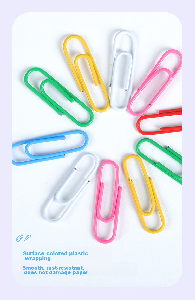 TANGO (TANGO) 3# Colorful Paper Clips, 160 Pieces/tube, Multi-Functional Binder Clips for Home Office And Financial Document Organization, Large Promotion Add-On Item, Exam Paper Sorting, Office Supplies 5