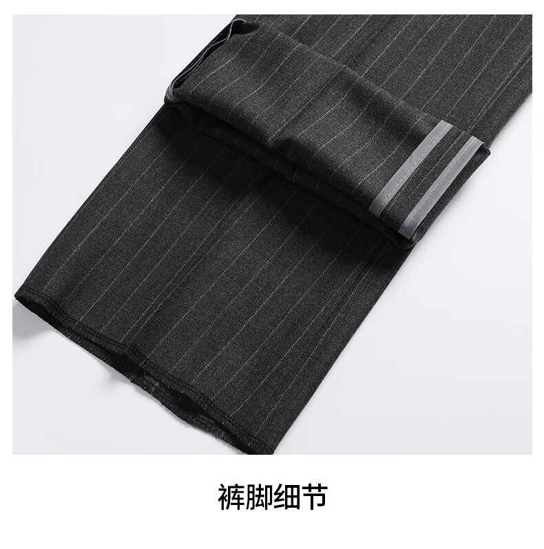 ROMON Men's Suit Set, Double-Breasted Casual Vintage Slim Fit Professional Wedding Groom Formal Wear 7