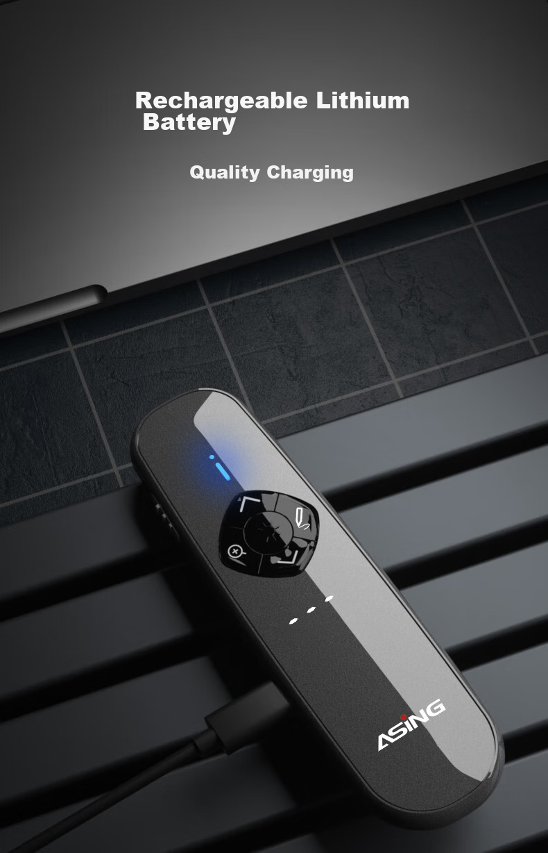 ASiNG A81 Dual Laser Pointer, Teacher's PPT Page-Turning Pen, LED Screen Seewo Whiteboard Presentation Pen with Time Display And Countdown, Focused Magnification Dual Interface 32G Green Light 19