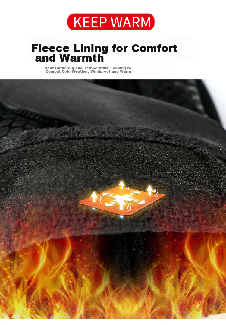 SolarStorm Winter Warm Gloves, Waterproof And Windproof, Fleece-Lined, Suitable for Men And Women, Touchscreen Compatible, Outdoor Cycling, Thickened Non-Slip Gloves 8