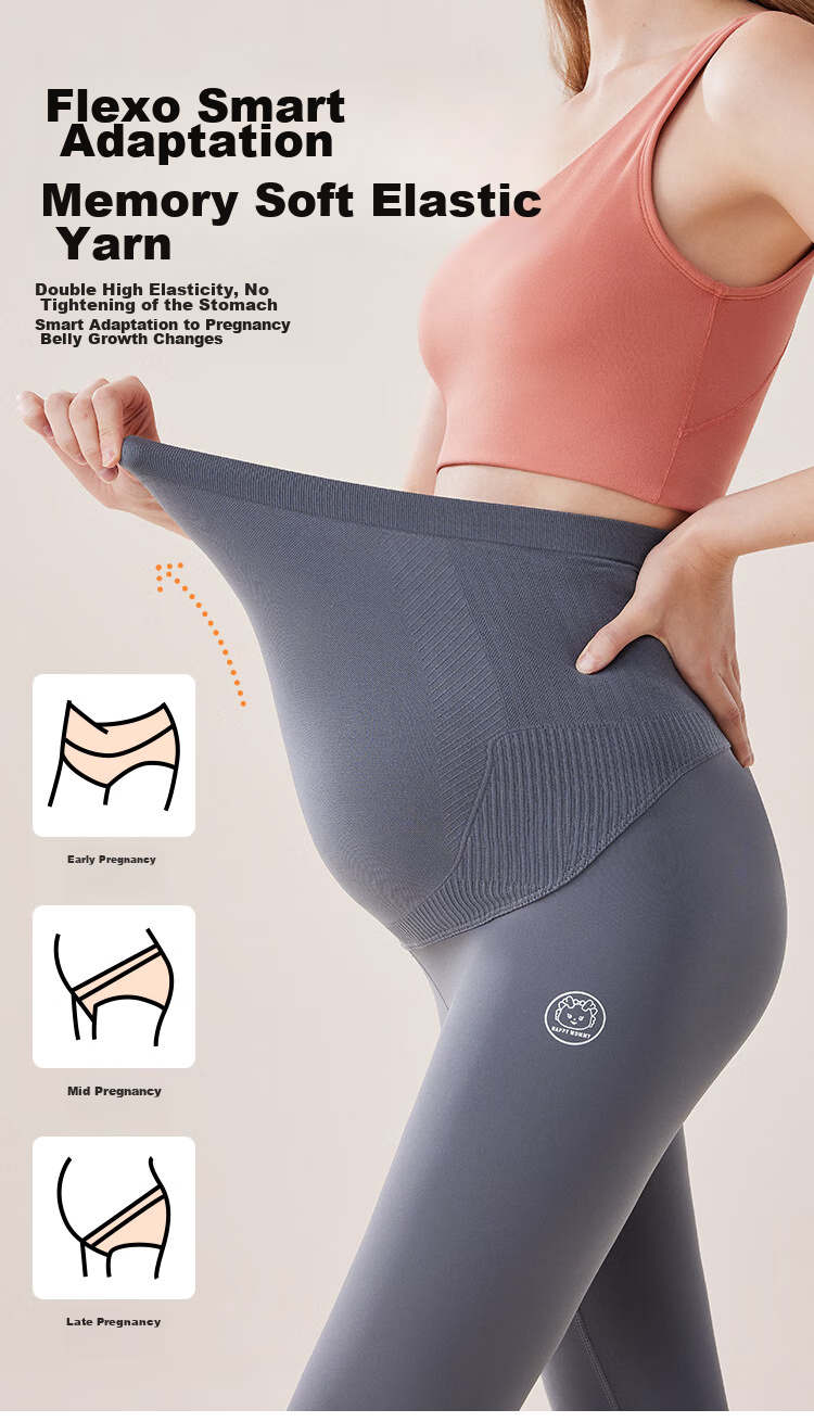 JOYNCLEON Maternity Pants Spring And Summer Bosie Shark Pants for Outer Wear, Base Layer Yoga Belly Support Pants Rock Gray XXL Jyk164020 8