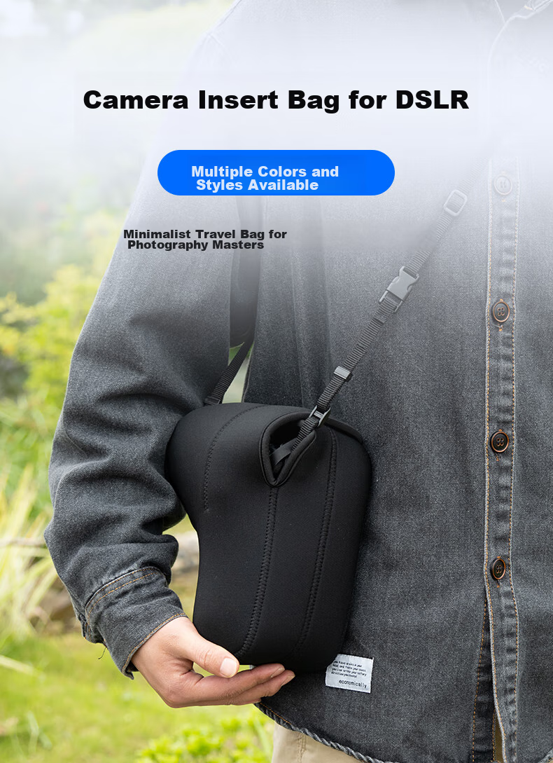 JJC Compatible with Canon EOS 200D II Camera Bag Inner Liner for Sony A7m5/m4 A7r3 Nikon Z62 Z72 Fuji DSLR Mirrorless Cameras (Random Old Or New Version Shipped) 1