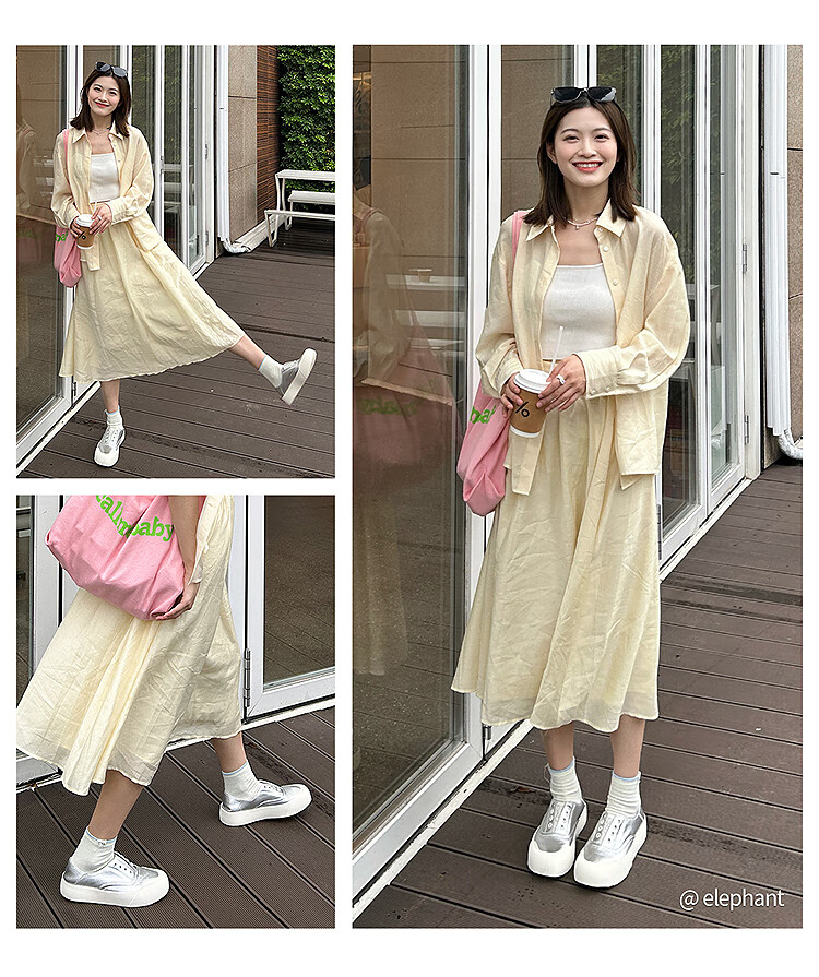 Le Saunda Shen Mengchen Same Style White Sneakers Slip-On Casual Shoes for Women with Premium Feel 39301 Off-White OWL Size 35 7