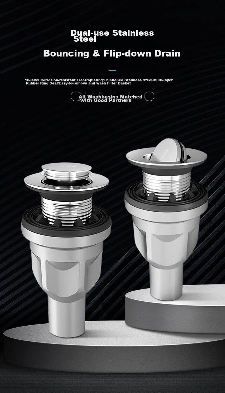 ARROW Sink Drain Pipe, Basin Drain Kit, Washbasin Drainage System, Sink Drainage Pipe, Anti-Odor 1