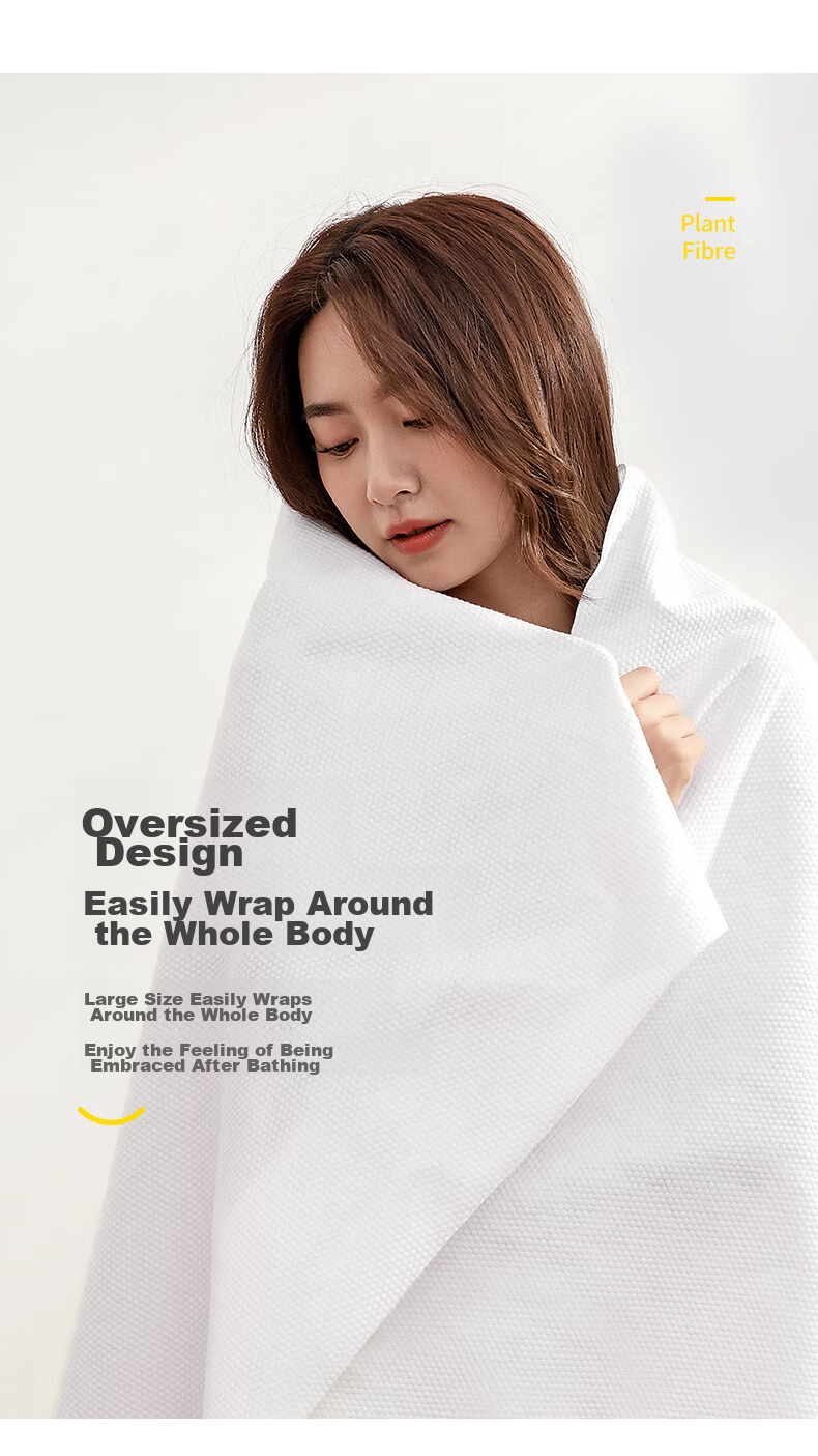 JOYTOUR Compressed Bath Towels, Soft Skin, Extra Large And Thick, Travel Portable, Disposable Bath Towels, Pack of 5 7