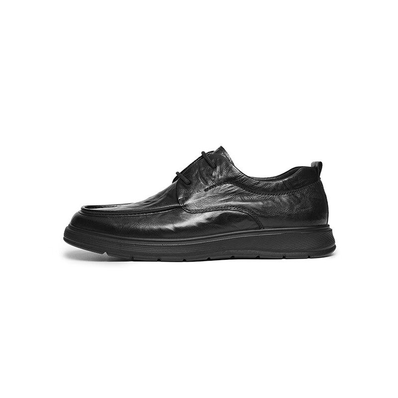 RED DRAGONFLY Casual Leather Shoes, Autumn Slip-On Two-Way Business Men's Shoes, Soft-Soled Shoes WTA15084, Black, Size 41