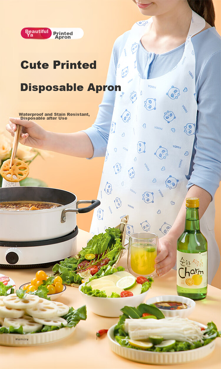 MARYYA Disposable Apron, 10 Pieces, for Hot Pot Restaurants, Adults And Children, Waterproof And Oil-Proof Bib Waist Apro 1