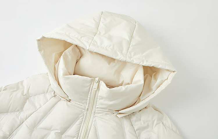 Dme [Yingfengsuixue] Winter 400T Spring Yafang Geometric Pressure-Laminated 90% Duck Down Hooded Warm down Jacket for Wome 7
