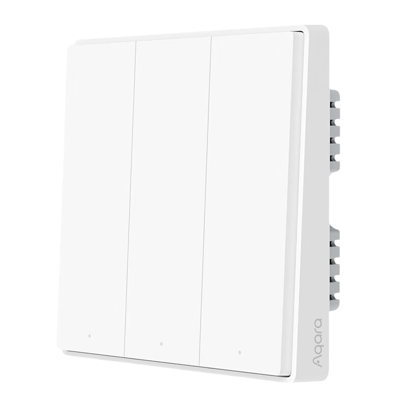 Aqara Smart Switch D1, Zero-Flame Three-Button Smart Home Remote Control, Integrated with Mijia APP/Apple HomeKit, White